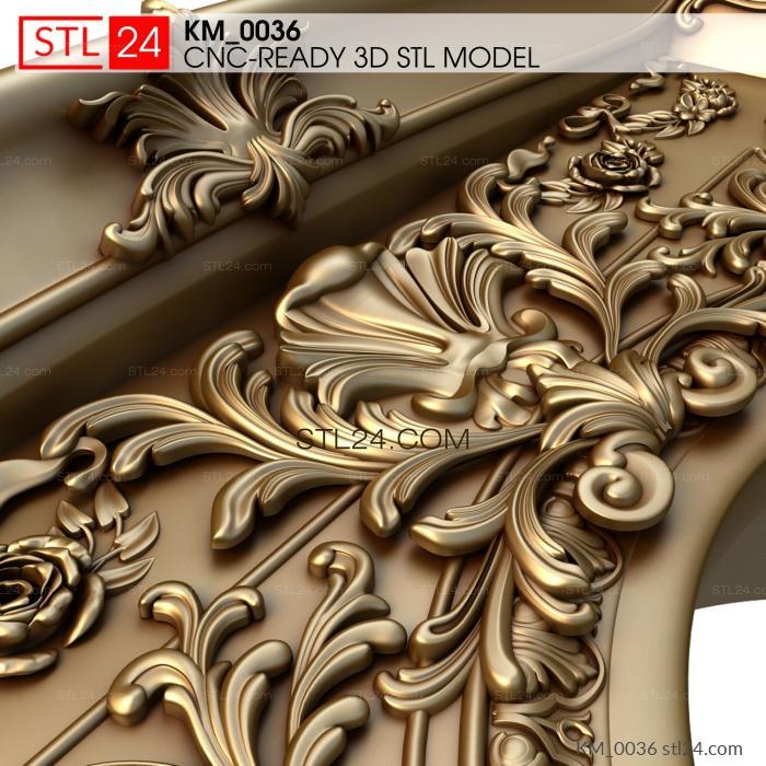 Fireplaces (Gothic Fireplace Portal with castle Architecture, KM_0036) 3D models for cnc